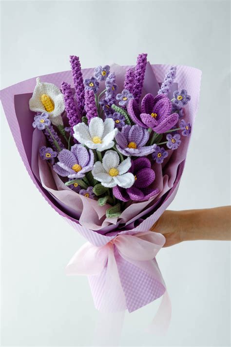 HOOKOK Bouquet - Crochet Lavender Bouquet (19 pieces) - Hookok