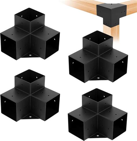 SZSFSYYX Kit de 4 supports de pergola, équerres d'angle à angle droit à ...