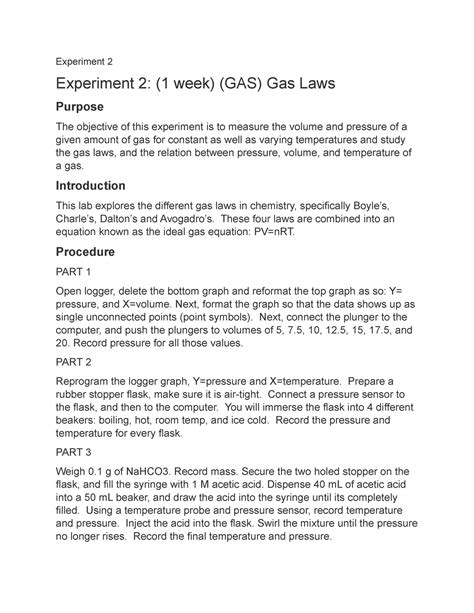 Image result for Gas Laws Experiments Simple
