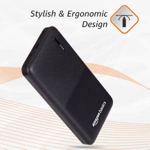 Amazon Basics 10000 mAh Lithium Polymer Power Bank | Dual Input (Type C ...