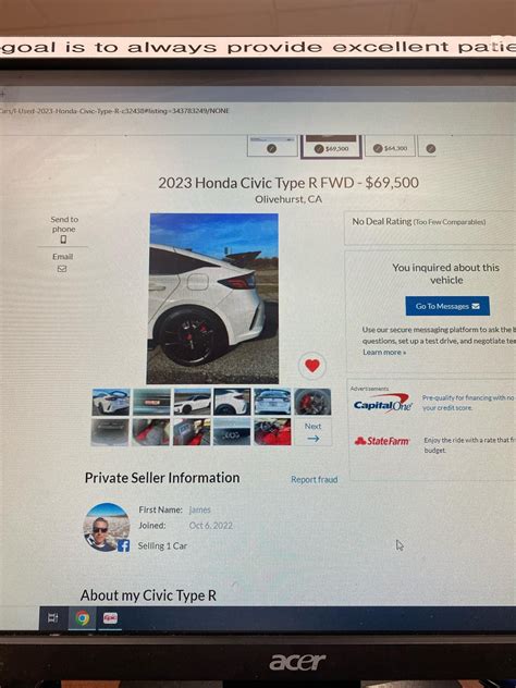 70k for a USED type R!! What a TOOL : r/Civic_Type_R