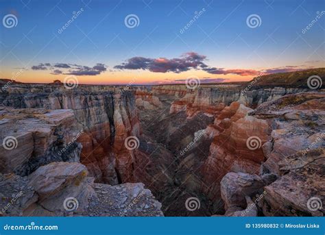 Sunset at the Coal Mine Canyon in Arizona Stock Photo - Image of travel ...