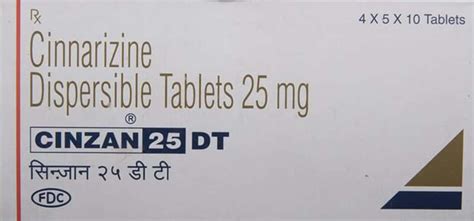 Cinzan Dt 25 MG Tablet (10): Uses, Side Effects, Price & Dosage | PharmEasy