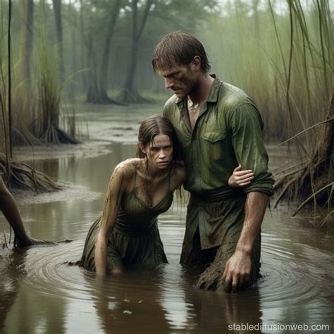 Man's Determination to Escape Swamp vs Woman's Persistence | Stable ...