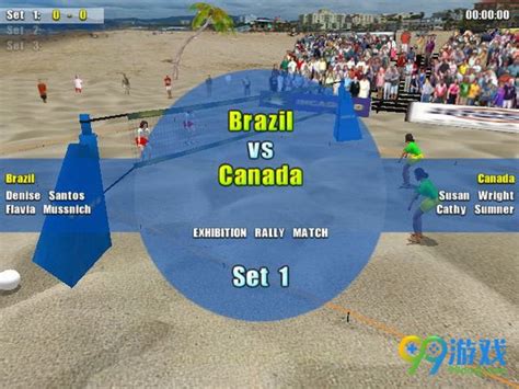 男子沙滩排球比赛高清图-运动-素彩图片大全
