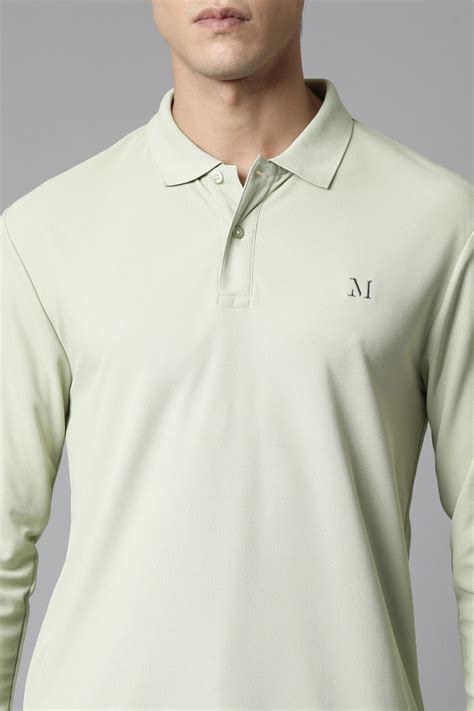 Spring Green Full Sleeve Smart Tech Polo – Maxzone Clothing