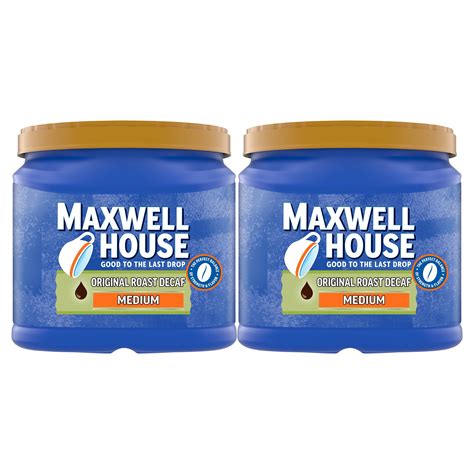 (2 pack) Maxwell House Decaffeinated Original Medium Roast Ground ...