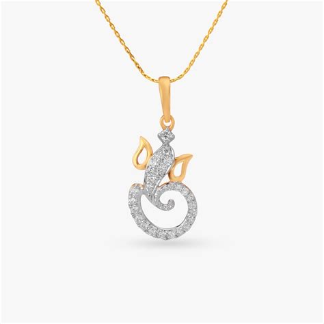 Gajanana Ganesh Diamond Pendant