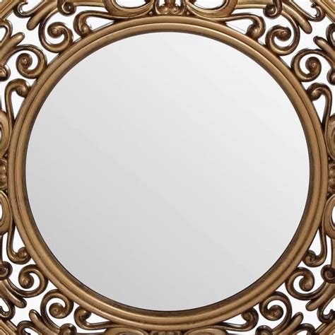 Buy Decorative Round Glass wall Mirror - 59.3 cm L x 59.3 cm W x 2.8 cm ...