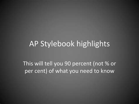 AP Style Presentation 2018 | PPTX