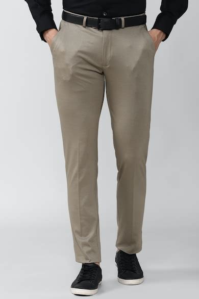 Buy Men Beige Solid Super Slim Fit Formal Trousers Online - 743291 ...