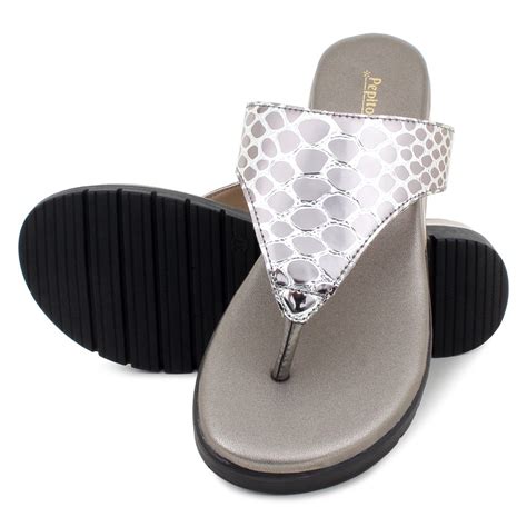 Gun Metal Silver Comfort Slip on Wedges N91259 - Pepitoes