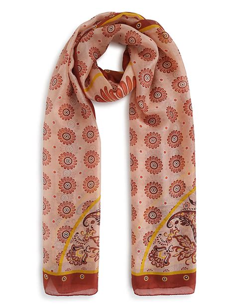 Buy Pure Silk Floral Print Scarf at Marks & Spencer