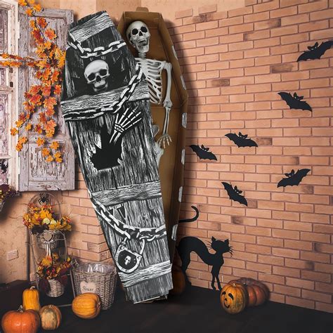 Seenelling 5.5 ft Halloween Coffin Cardboard Halloween Casket India | Ubuy