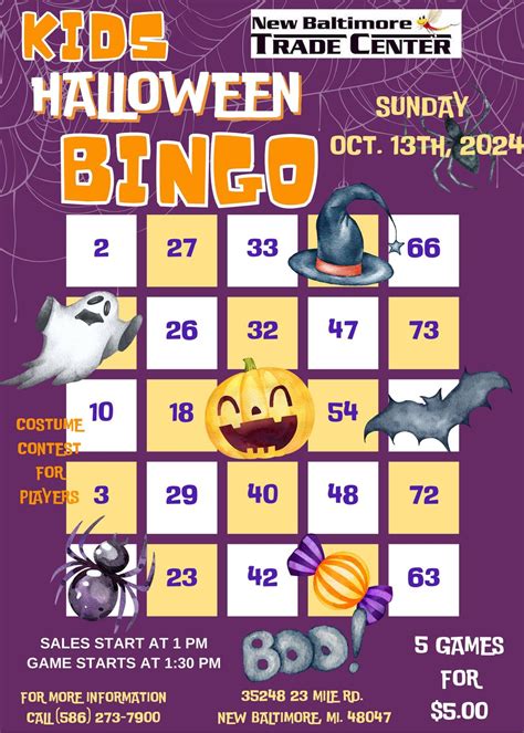 Kids Halloween Bingo, 35248 23 Mile Rd, New Baltimore, MI, United ...