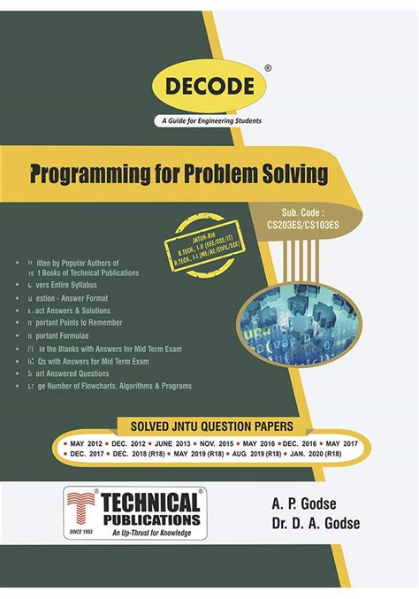 Programming for Problem Solving for JNTU-H 18 Course (I - II - EEE/CSE ...