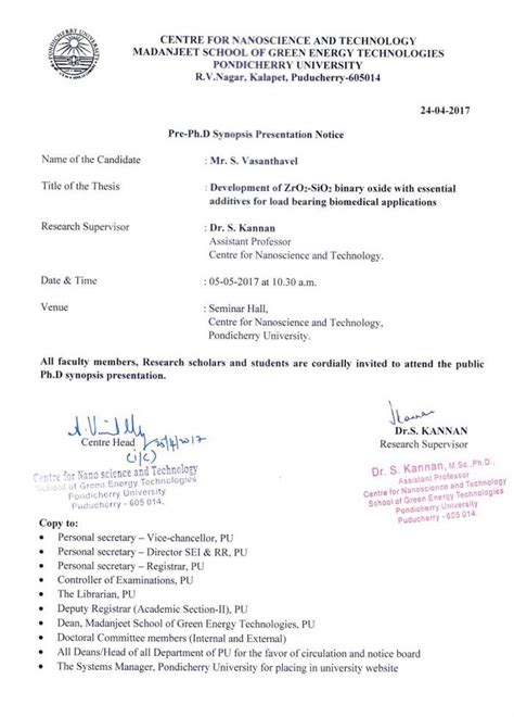 Pre-Ph.D.Synopsis Presentation Notice of Mr.S.Vasanthavel on 05.05.2017 ...