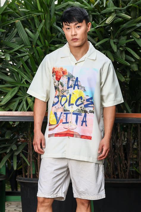Yellow Vintage Print Classic Relaxed Fit Resort Shirt – House of Koala