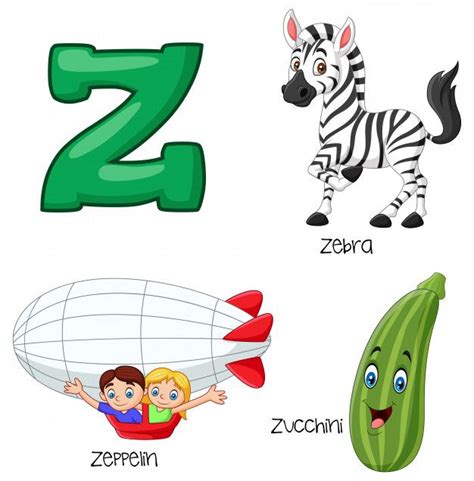 Ilustración del alfabeto z Vector Premium | Alfabeto con imágenes ...