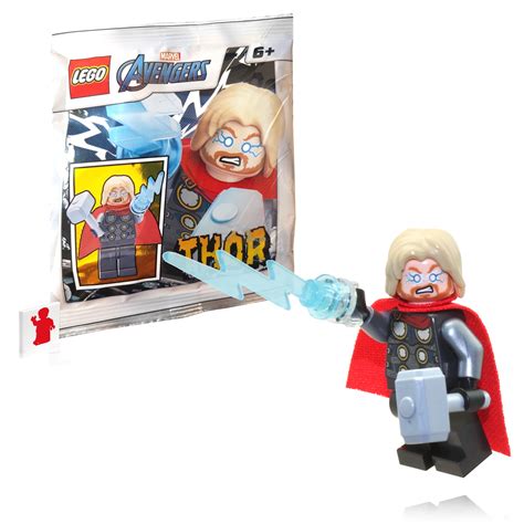 Buy LEGO Super Heroes Avengers Minifigure - Thor with Mjolnir Hammer ...