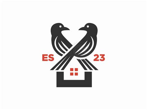Two Birds And House Logo - Branition