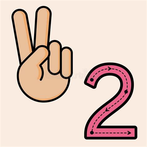 Image result for Cartoon Hand Number Two