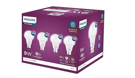 Buy Philips Ace Saver 9 Watt LED Bulb, Base B22 (Cool Day Light), Pack ...