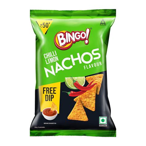 Bingo! Nachos, Chilli Limon Flavour, Thin and Crunchy Nacho Chips ...