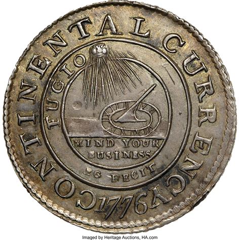 1776 $1 Continental Dollar, CURRENCY, Silver, EG FECIT MS63 NGC. | Lot ...