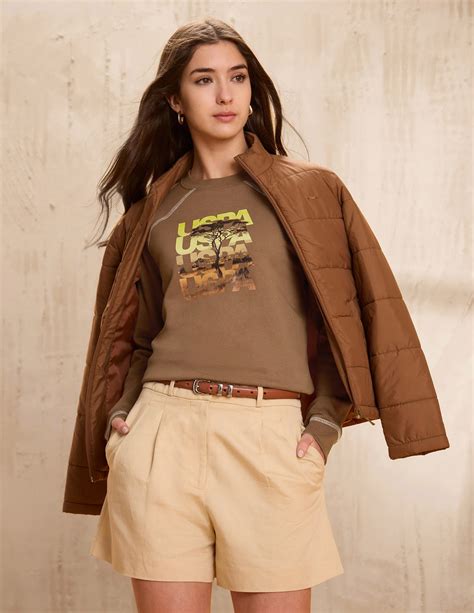 Buy Brand Printed Regular Fit Sweatshirt Brown|U.S. Polo Assn. India