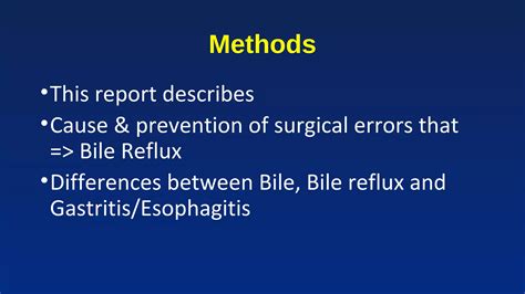 Understanding, Prevention & Treatment Of Symptomatic Bile Reflux | PPT