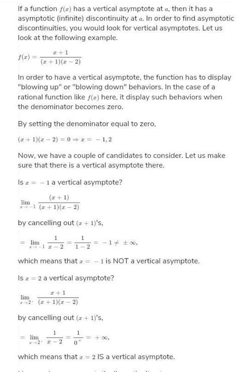 How do you find asymptotic discontinuity? - Brainly.in