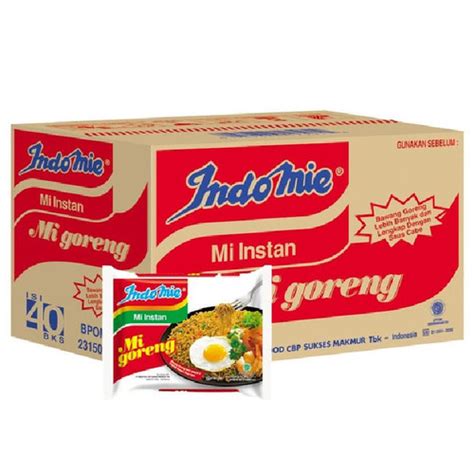 indomie goreng 1 dus isi berapa
