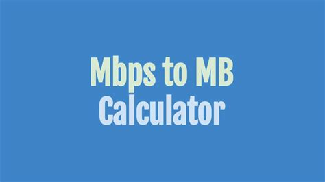 How to Convert Mega Byte Mb To Mph 的图像结果