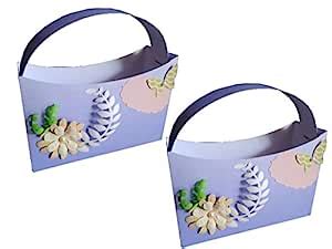 Handmade Bag Papercraft Blue Color, Pack of 2 : Amazon.in: Home & Kitchen