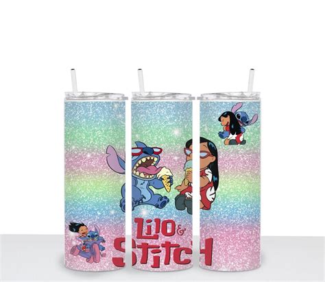 20oz Skinny Lilo & Stitch Tumbler Wrap for Sublimation Png | Etsy