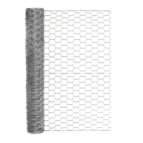 GARDEN CRAFT 25-ft x 2-ft Gray Steel Chicken Wire Rolled Fencing 1-in ...