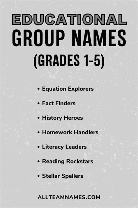 213 Fun Teacher Group Names: Graded And Themed