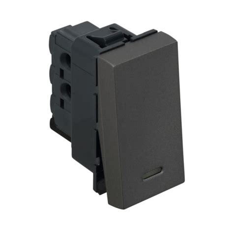 Legrand Arteor Switch Magnesium Square 6A SP 1 way with indicator 1 ...