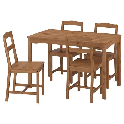 HAGERNAS antique stain-pine 4 chairs kitchen table set - 70575947 | IKEA