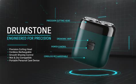 Drumstone Electric Shaver for Men Cordless Rechargeable Beard Trimmer ...