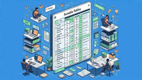 Sortable Table Template 的图像结果