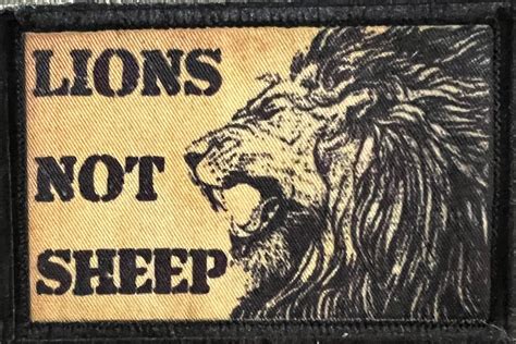 Lions Not Sheep Morale Patch | Custom Hook and Loop Fastener Morale Patches