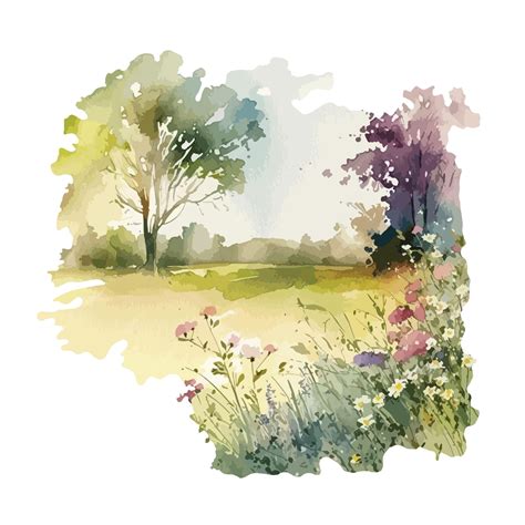 Prairie clipart isolé illustration vectorielle | Vecteur Premium