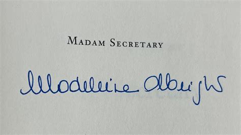 Lot Detail - Madeleine Albright Signed "Madam Secretary" Hardcover Book ...