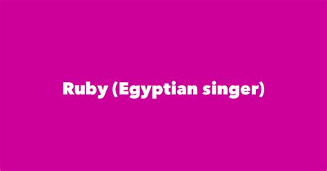 Image result for Singer Named Ruby