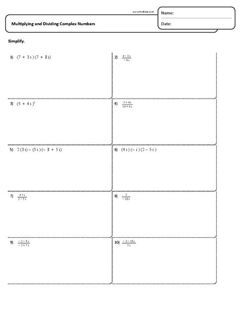 Image result for Multiplying Complex Numbers Activity