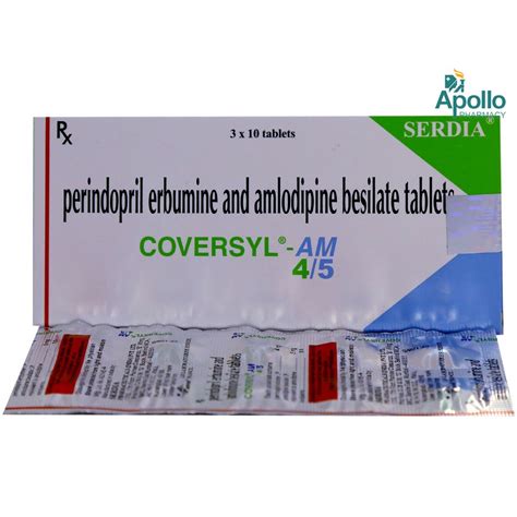 Coversyl AM 4/5 Tablet | Uses, Side Effects, Price | Apollo Pharmacy