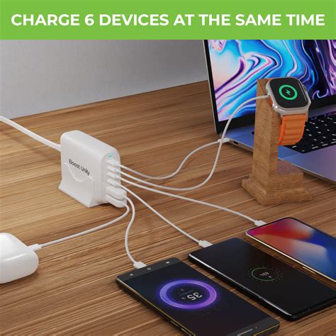Boost Unity 100 6 USB Port 100W Desktop GaN Charging Station UM1182 ...