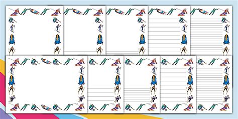 Winter Sporting Event Page Borders - Winter Olympics